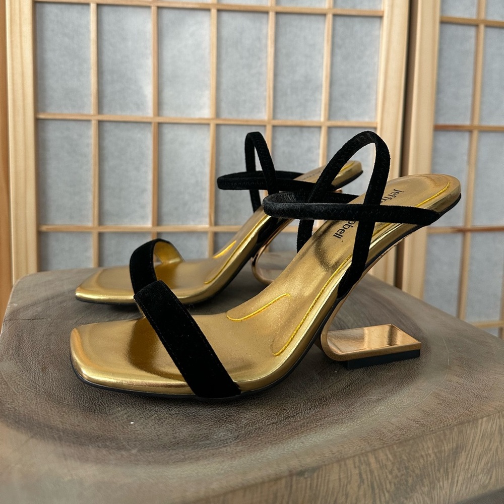 JEFFREY CAMPBELL GEOMETRIC HEEL SANDAL